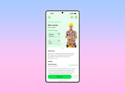 Home Cleaning Service Mobile App animation app app design appliance repair carpentry clean ui cleaning app cleaning company cleaning services creativepeoples design electrical services house cleaning mobile app plumbing services remodeling services ui ui design uiux