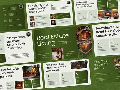 Modern Professional Real Estate Listing Presentation advertising branding business cabin canva design graphic design house illustration keynote listing marketing modern powerpoint ppt presentation professional property slides ui