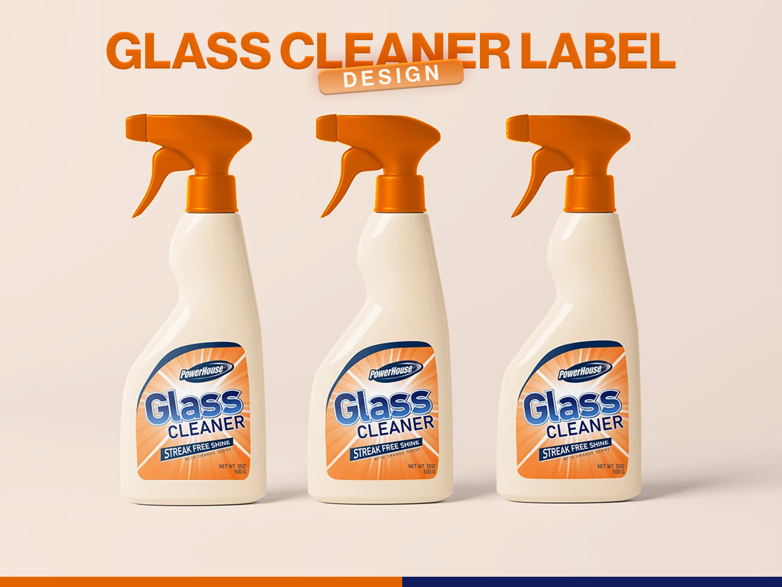 Glass Cleaner Label Design by MD Saha Hasan Masum on Dribbble