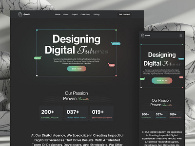 Digital agency home page agency creative agency dark dark landing page dark website design agency designing agency digital agency home page landing page web design website website design
