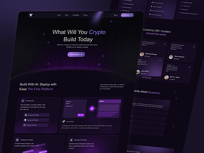 Crypto AI Website Design ai ai landing page ai trading ai website blockchain crypto ai website ux design
