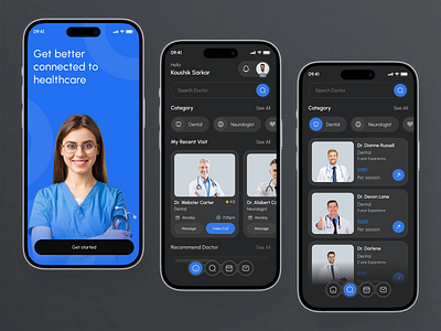 Doctor Appointment Mobile App app design appointment appointment booking app clean app client clinic doctor doctor app doctor booking app health healthcare healthcare app koushik medical app medicine mobile app patient ui design ui ux design agency
