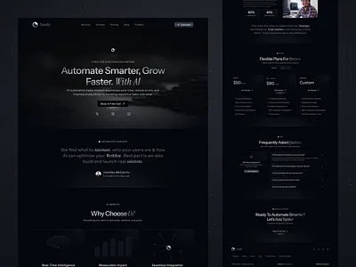 AI Agency Landing Page agency ai ai agency landing page ai assistant ai landing page ai service langing page ai tool aiagency artificial intelligence b2b saas blockchain crypto homieslab landing page saas saas company saaswebsite uiux web design