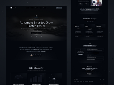 AI Agency Landing Page agency ai ai agency landing page ai assistant ai landing page ai service langing page ai tool aiagency artificial intelligence b2b saas blockchain crypto homieslab landing page saas saas company saaswebsite uiux web design