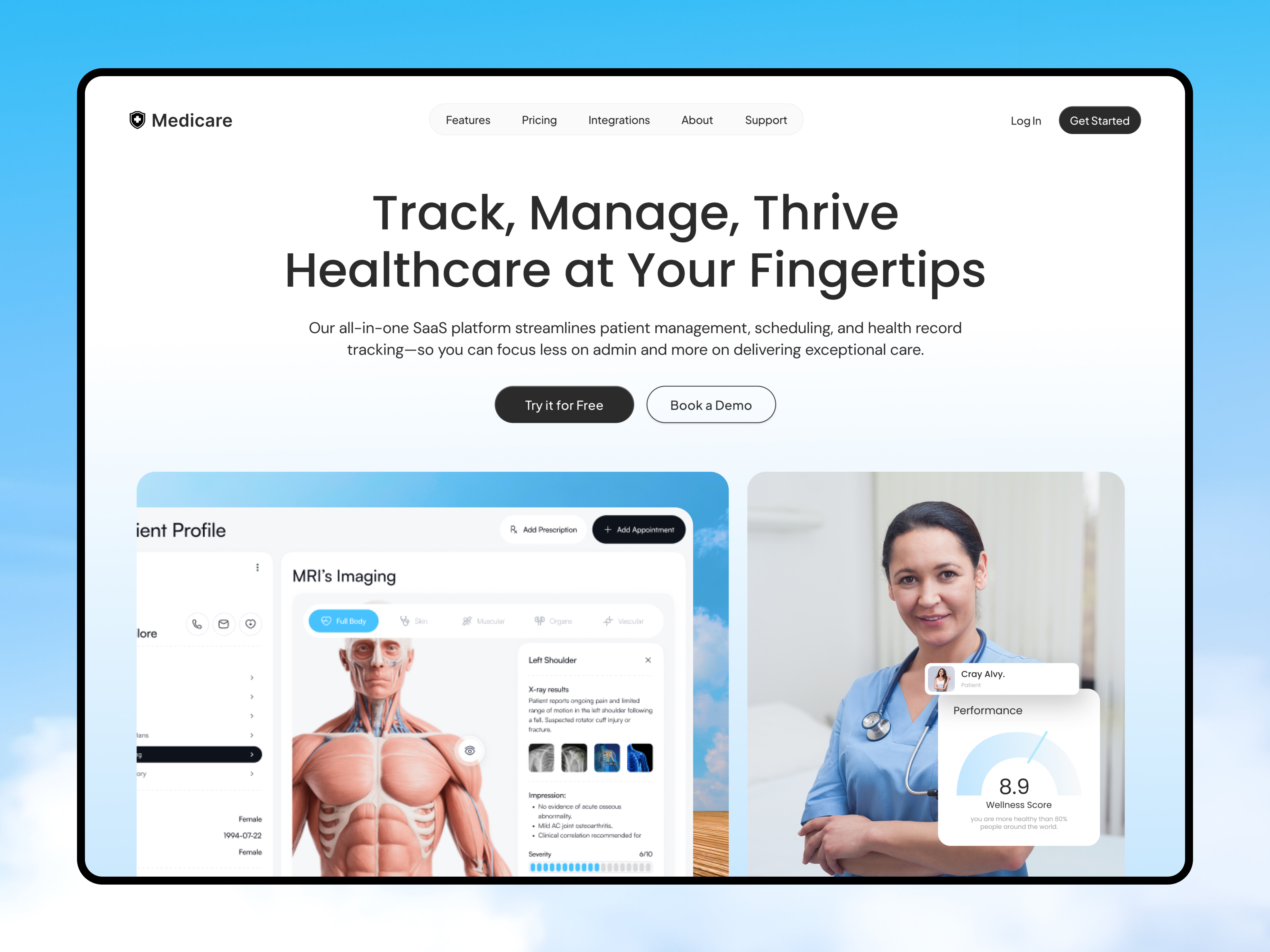 SaaS Healthcare Website/Landing Page doctor doctor appointment health care website healthcare healthcare saas hospital landing page management medical landing page patient saas saas design saas healthcare saas healthcare landing page saas healthcare website saas landing page saas web page saas website web design website