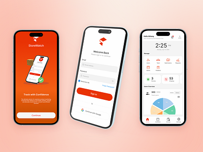 StoreWatch - Product Monitoring System appmockup dailyui darkmode designtrends dribbblers figma graphic design minimaldesign mobile application mobile design prototype store uiux user experience user interface