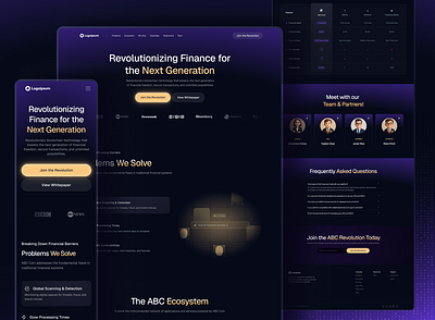 Finance Website blockchain blockchain website design dribbble finance finance tech finance website fintech landing minimal ui ux web design website