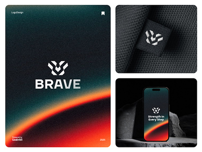Brave logo design concept abstract brand identity branding brave cutting edge graphic design lion logo logo design minimal modern saas sharp tech technology