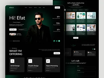 Personal Portfolio Website Design antdesk cv efatuix figma design landing page landing page design personal portfolio personal website personalbrandingwebsite portfolio portfolio website portfolio website design portfoliowe bdesign portfoliowebsite productdesign productdesignerportfolio resume uiux web design website design