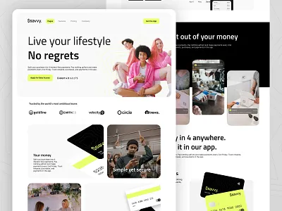 Savvy - Webflow Template agency branding business clean design fintech hero landing modern startup template ui webflow website yellow