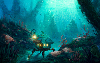 Seafolk Caravan - Digital Drawing 2d art artist associationofillustrators character design illustration