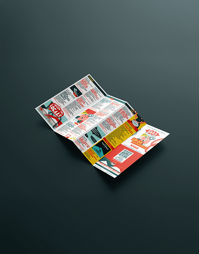 Festival Illustrated Programme cultural festival event brochure festival flyer festival programme flyer design greek design illustrated brochure red teal yellow