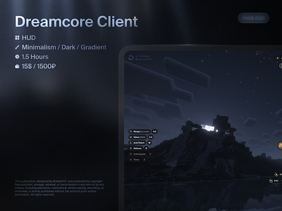 Dreamcore Client cheat game hack hud minecraft ui uiux uix ux
