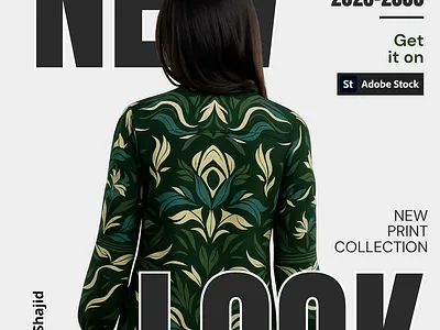 Elegant abstract seamless pattern with organic, floral shapes luxury designs