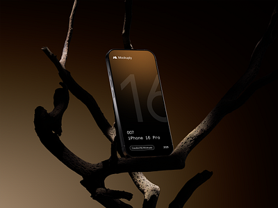 iPhone 16 Pro 3D Design 3d apple branding graphic design iphone mockup mockuply mockups