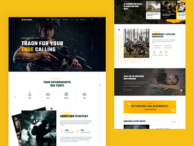 Personal Security Service Template armado cctv creative agency inspiration landing page militeri new idea security uxui website design