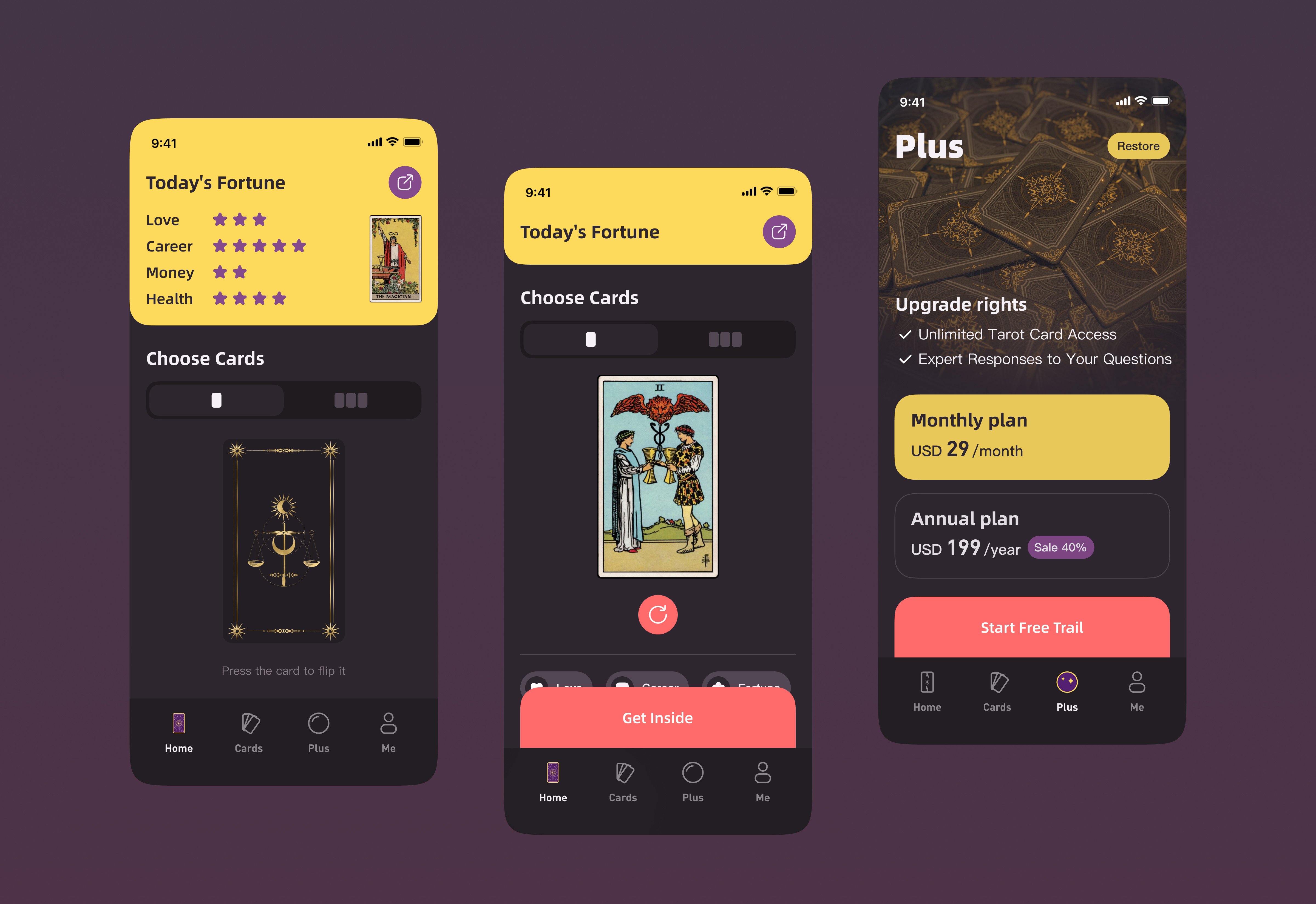 TarotGuru · 2024 App Store · Independent & Original UI app design illustration mobile pm ui ux