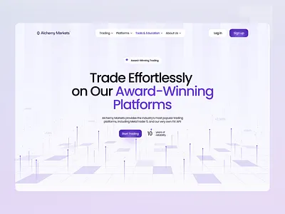 Trading Landing Page blockchain crypto crypto design crypto landing page crypto platform crypto trading cryptocurrency decentralized defi finance fintech investment landing page landing page design saas trading trading landing page trading platform trading website design web3