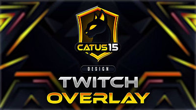 CAT 🐈‍😻Stream Overlay Pack🎉✨ animation custom alerts custom banner custom screens graphic design kick stream package stream logo twitch logo