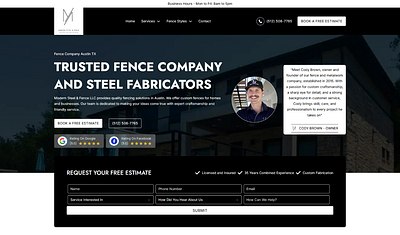 Modern Steel Services Website bricks builder bricks builder website bricks website fence website fencing website figma to bricks modern steel services wordpress website