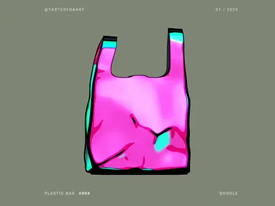 009 — Doodle 3d animation anime anticulture art artwork digital art doodle drawing gallery manga motion graphics nft outline pink plastic plastic bag pop art teal waste