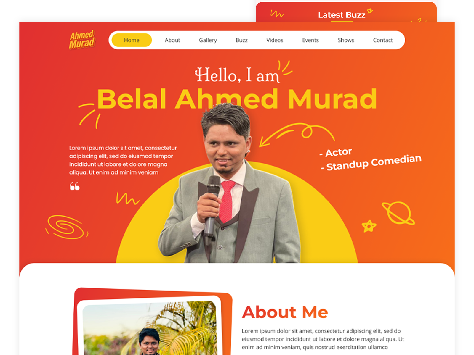 Portfolio website ui