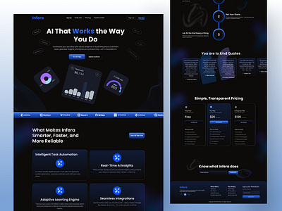 AI Generate Landing page ai graphic design landing page saas ui uiux ux web website