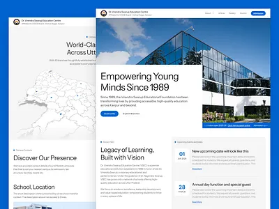 Reimagining School Digital Presence: A Journey Through Education figma framer web design