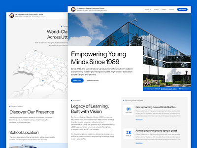 Reimagining School Digital Presence: A Journey Through Education figma framer web design