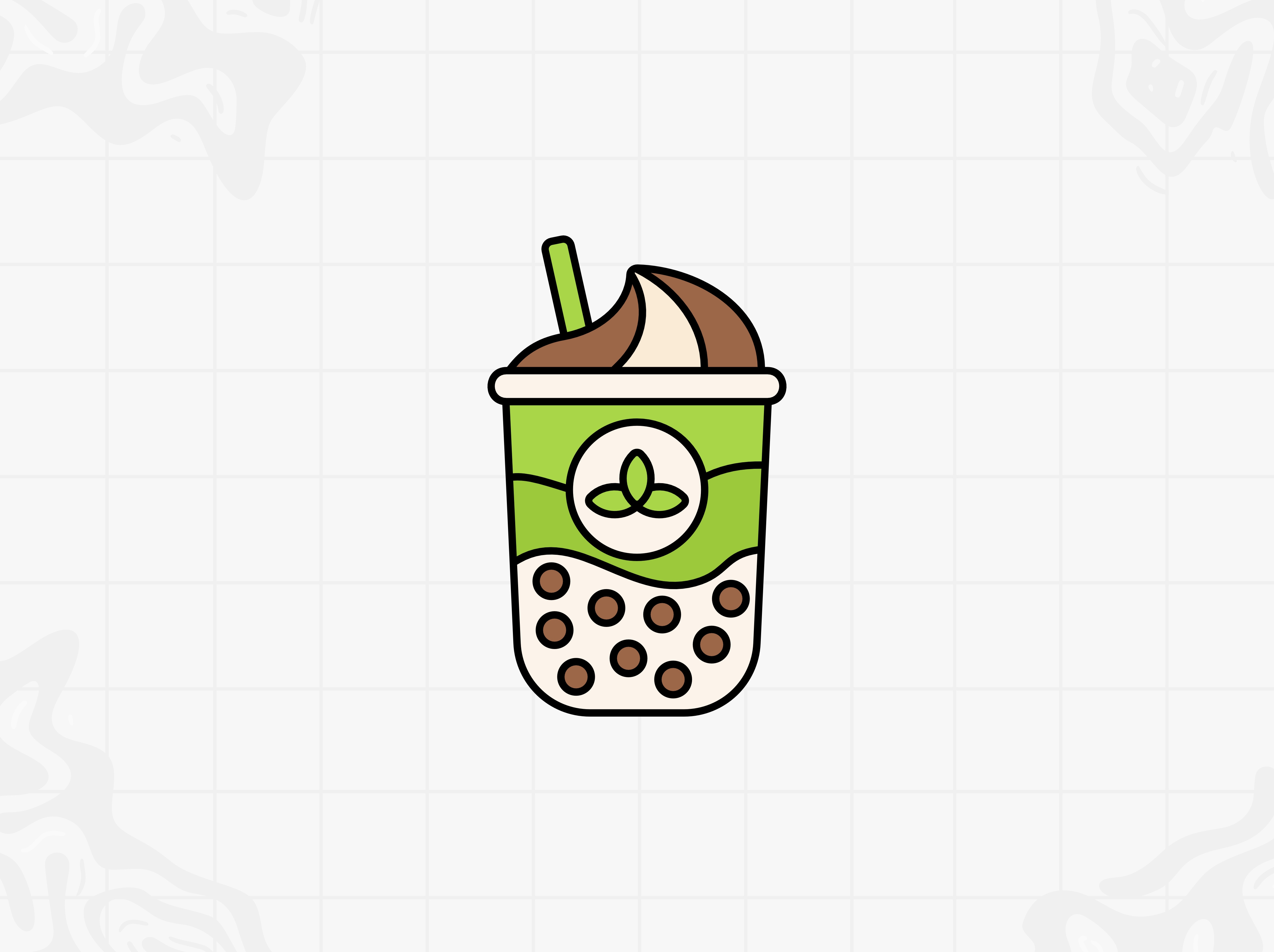 Boba Tea Icons design flat design graphic design greentea greentea icon greentea icon design greentea pack greentea set icon icon design icon design pack icon pack icon set ui