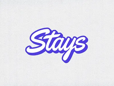 Stays calligraphy font lettering logo logotype typography vector