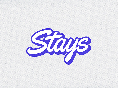 Stays calligraphy font lettering logo logotype typography vector