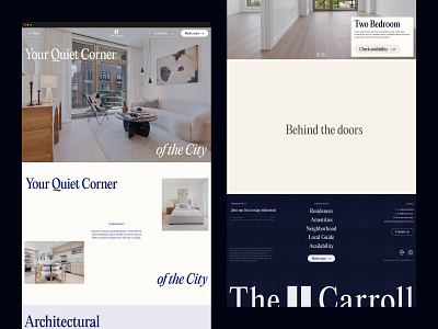 The Carroll Residences amenities apartments building design elegant footer residences transition ui uiux visual web web design website