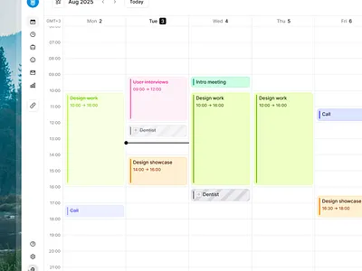 Day 1 calendar product design scheduling ui uikit ux