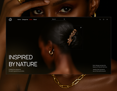 UI/UX Design for Luxury Jewelry E-Com accesories beauty e commerce fashion jewerly landing minimalistic mobile ui uiux website