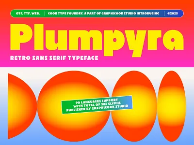 Plumpyra bold display expressive font fun graphicook heavy logotype modern playful quirky retro sans serif thickl trendy typedesign typeface unique versatile