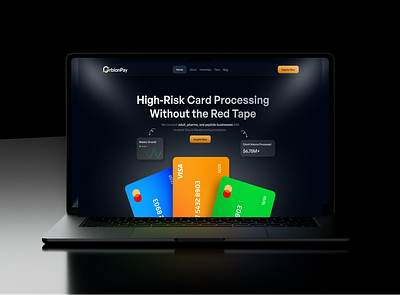 Payment Gateway Landing Page – OrbionPay banking crypto dark finance landing landing page mastercard merchant services payment gateway payments ui ux visa web web design web3 website
