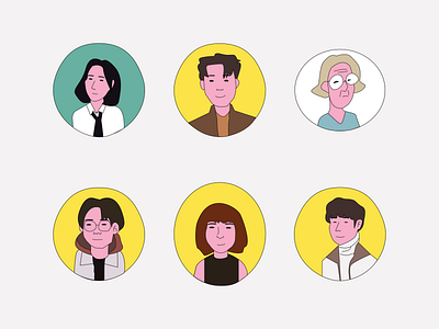 Avatar Illustrations 2d illustration character design character illustration graphic design illustration ui