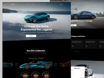 Supercar Luxe automotive carrental luxurycars minimaldesign supercars ux webdesign