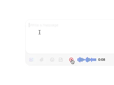 Recording... ai ai input chat chat box messaging record text input textbox