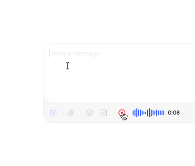 Recording... ai ai input chat chat box messaging record text input textbox