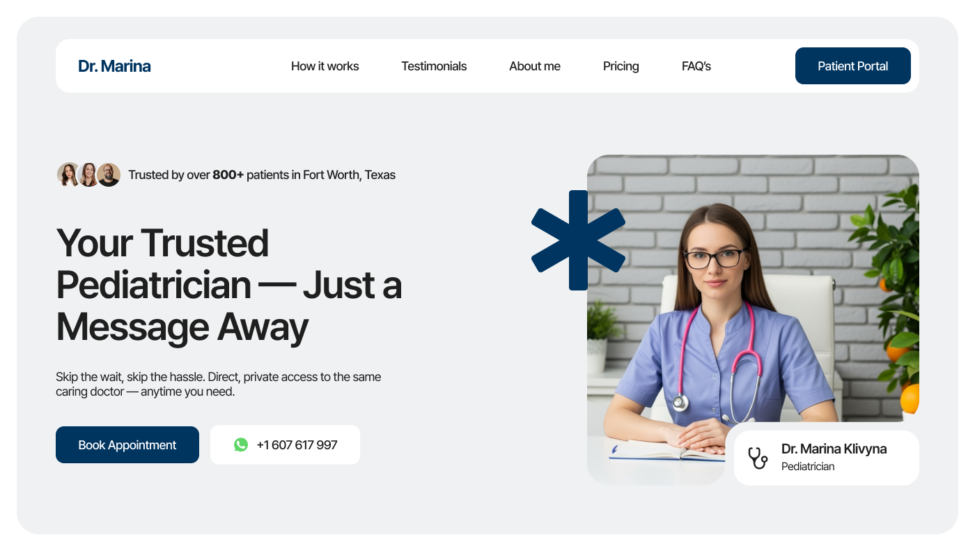 Healthcare Appointment Booking Web Hero Section Design clinic web design design doctor web design healthcare web design hero section designs medical web design medtech ui uidesign uiux ux uxdesign uxui