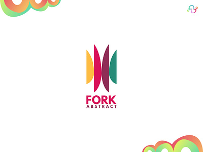 Abstract Fork Logo abstract brand design breakfast color colorful dinner eat food fork logo design logo designer logo for sale logo idea logo inspiration logomark logotype lunch restaurant zzoe iggi