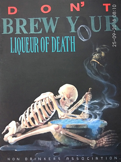 Concept Art Poster Design anti drinking awareness poster awareness campaign illustration concept art poster design creative campaign artwork custom illustrated posters death symbolism artwork figurative illustration art fine art poster painting hand drawn poster design hand painted poster art health awareness poster design poster color illustration skeleton art illustration social message poster traditional illustration poster