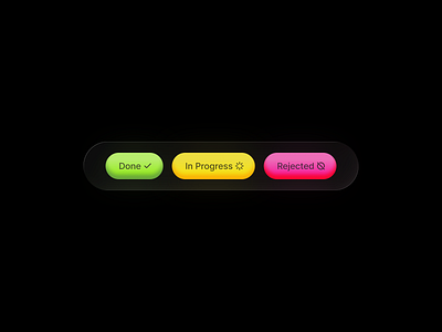 Status Chips/Pills UI Design Exploration button candy chip design flat glass graphic design green liquid liquid glass minimal minimalism minimalist pill red status ui yellow