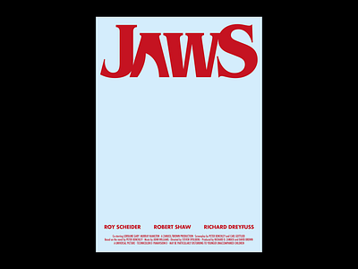 JAWS Poster 2d adobe artwork blue design film graphic graphic design graphics illustrator jaws minimal photoshop portfolio poster posters text type typographic typography