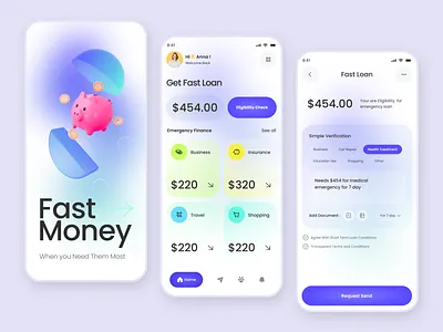 Fintech Mobile App fintech app fintech app design fintech app ui fintech application ios ios app loan loan app mobile app money ui ui app uiux ux