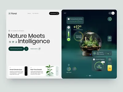 Website for AI design interface product service startup ui ux web website