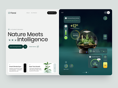 Website for AI design interface product service startup ui ux web website