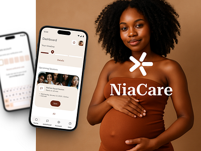 NiaCare appui blackmoms blackmotherhood blackwomen healthtech inclusivedesign maternalhealth mobileappdesign momtobe motherhoodapp pregnancyapp pregnancycare pregnancyjourney pregnancytracker uiuxdesign womenshealth